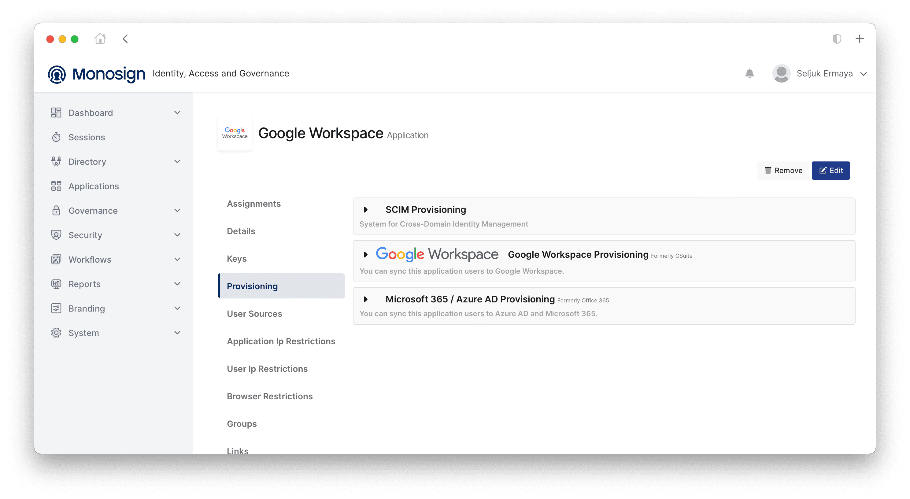 User Provisioning
